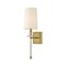 Z-Lite Sophia 1 Light Wall Sconce, Rubbed Brass & Beige 803-1S-RB - alternate 4